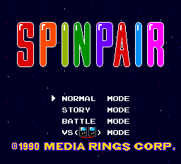 Spin Pair Title Screen